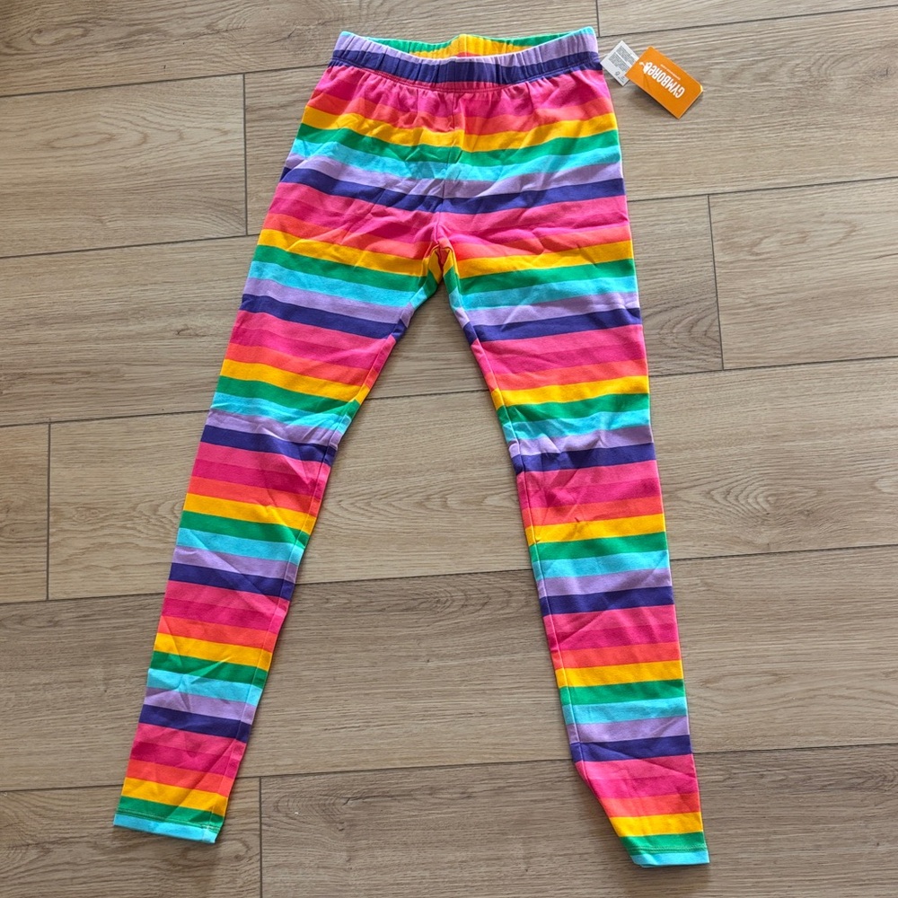 Gymboree Rainbow Striped Leggings. New size 12 girls